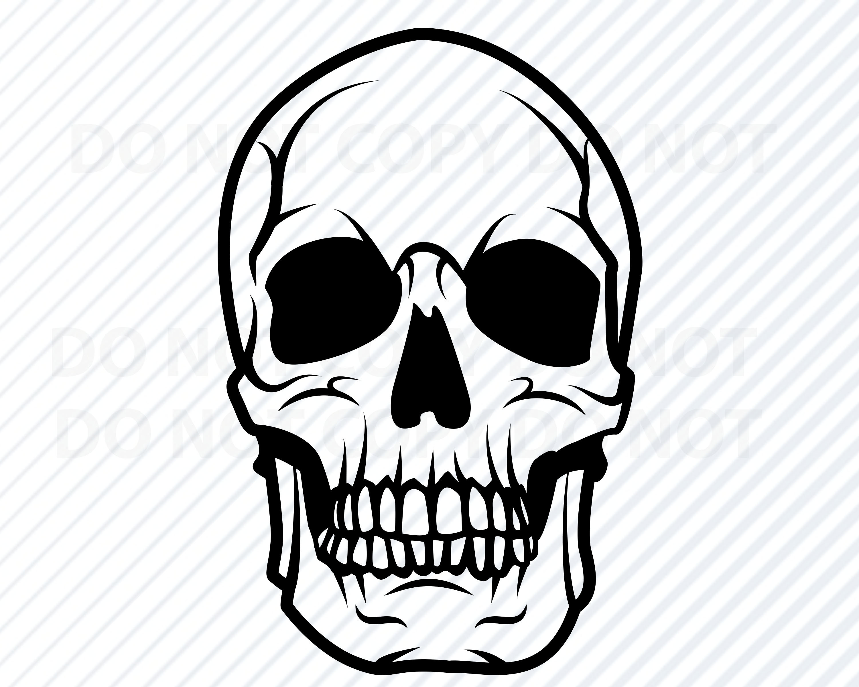 Download Skull Svg Human Skull Vector Images Silhouette Clip Art For Etsy