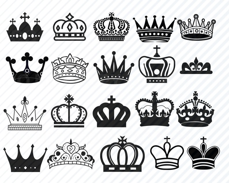 Download Crown Bundle SVG Files For Cricut Kings Crowns svg Clipart ...