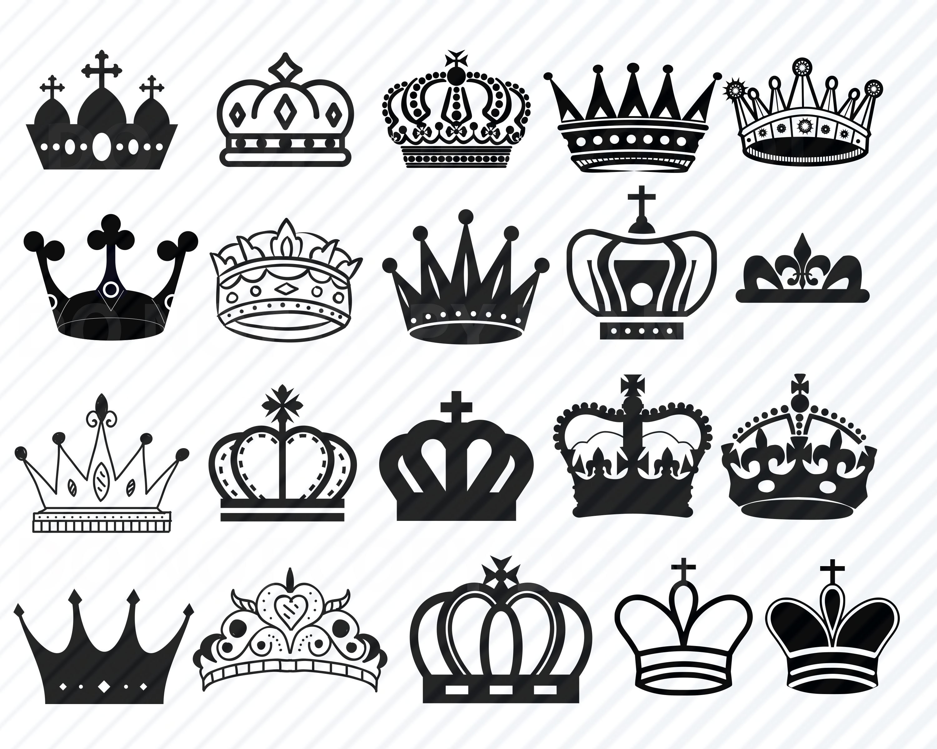 Crown Bundle SVG Files For Cricut Kings Crowns svg Clipart ...