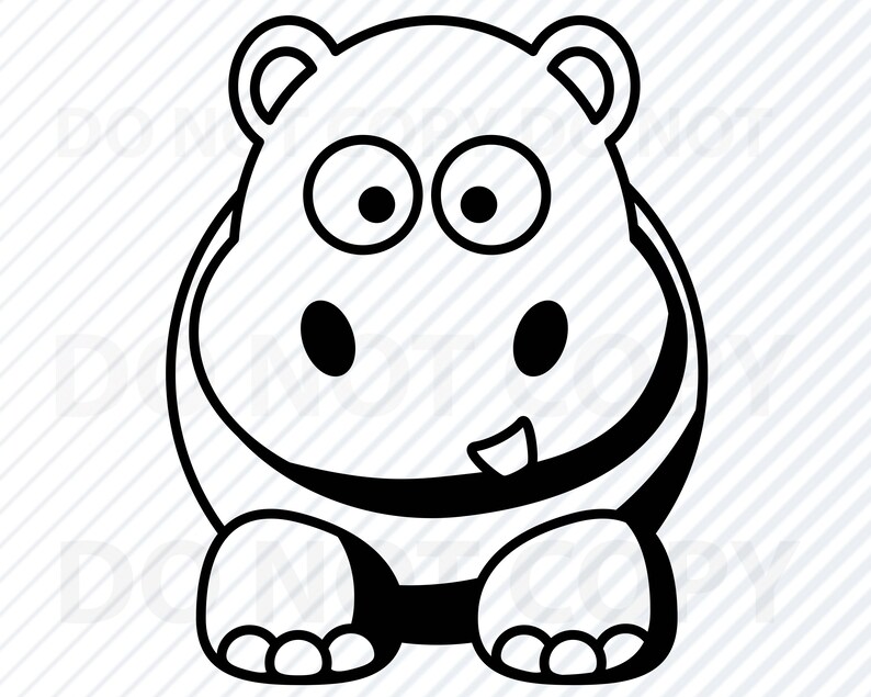 Download Hippo SVG Files Hippo Vector Images Clipart Hippopotamus ...