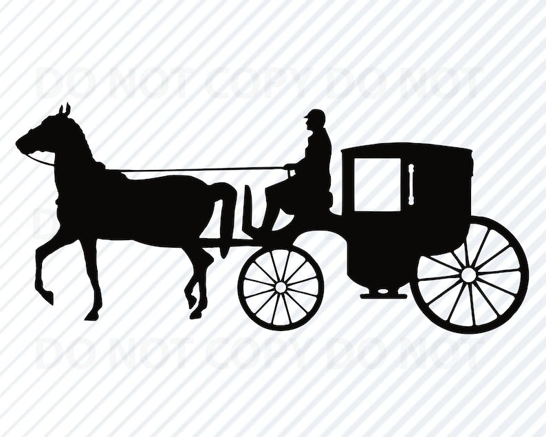 Download Horse & Carriage SVG Files Clipart Stage coach Clip Art | Etsy