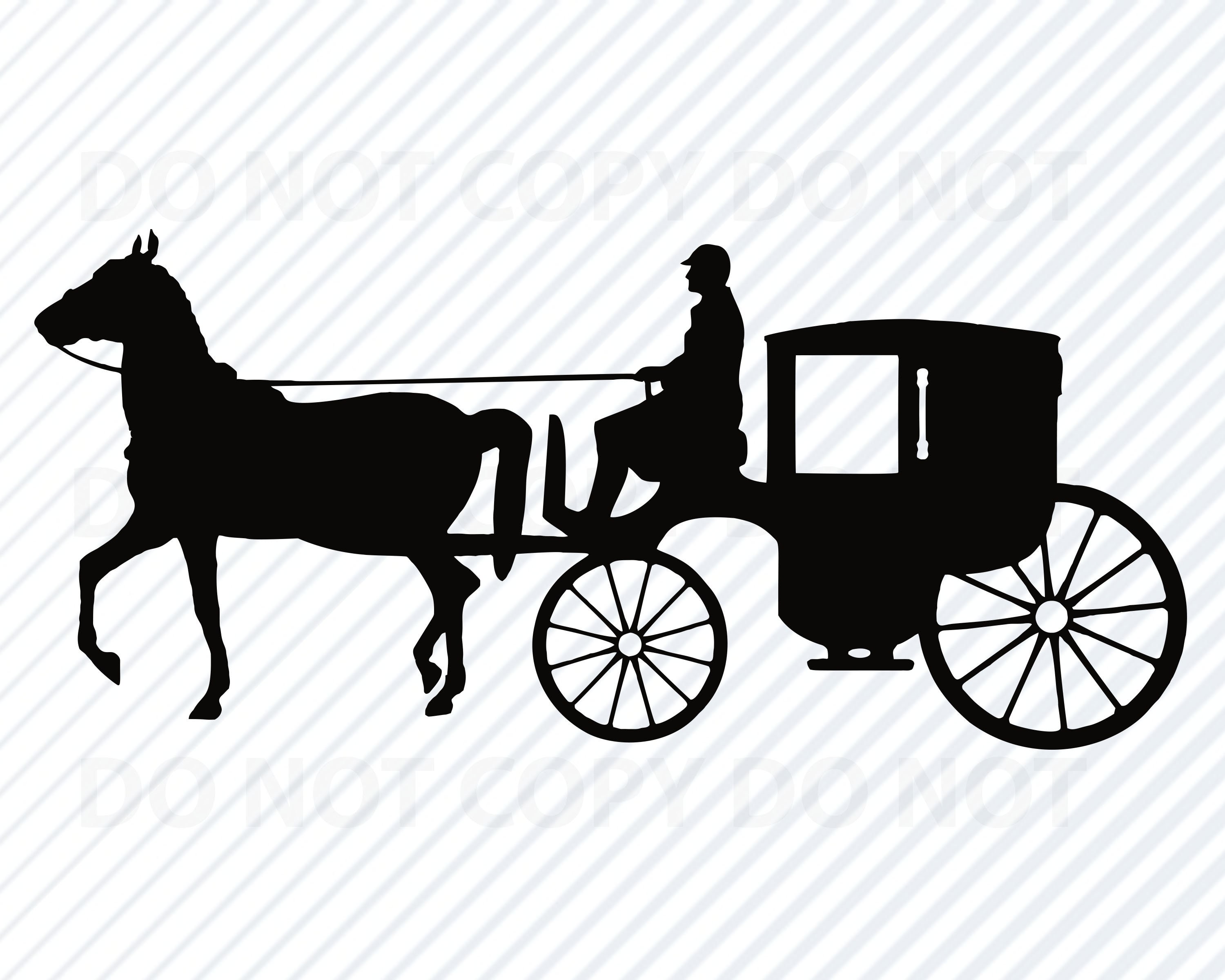 Horse Carriage Svg Files Clipart Stage Coach Clip Art Etsy 日本