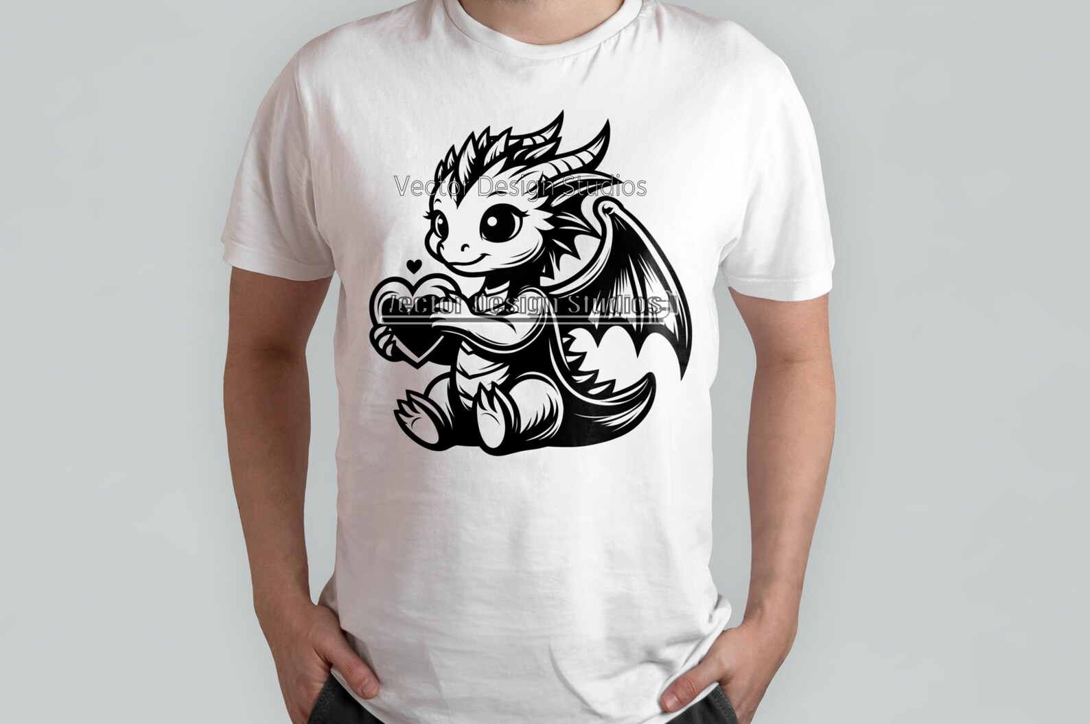 Dragon Holding Heart SVG, Valentines Day Clip Art (digital File - Etsy
