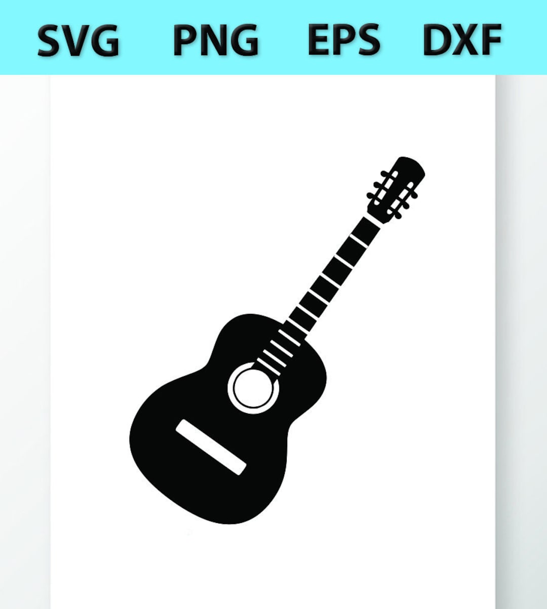 Cordes de guitare svg, dxf, png, pdf, eps, format de