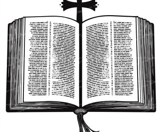 Bibel SVG, kristen clipart, religiös vektor (digital nedladdning)