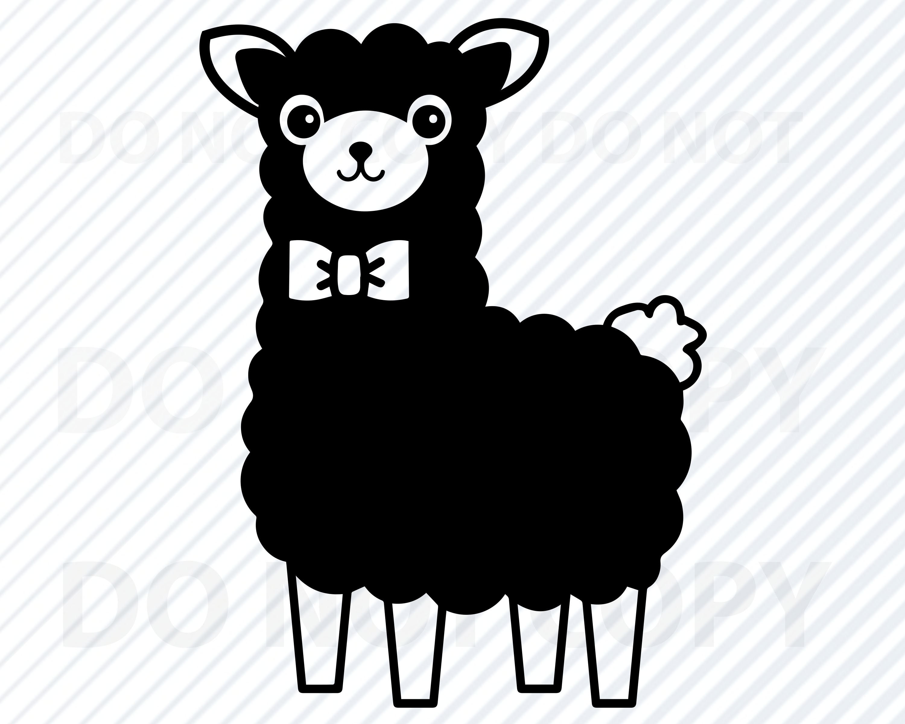 Download Llama Svg Files Clipart Llama Clip Art Silhouette Llama Etsy