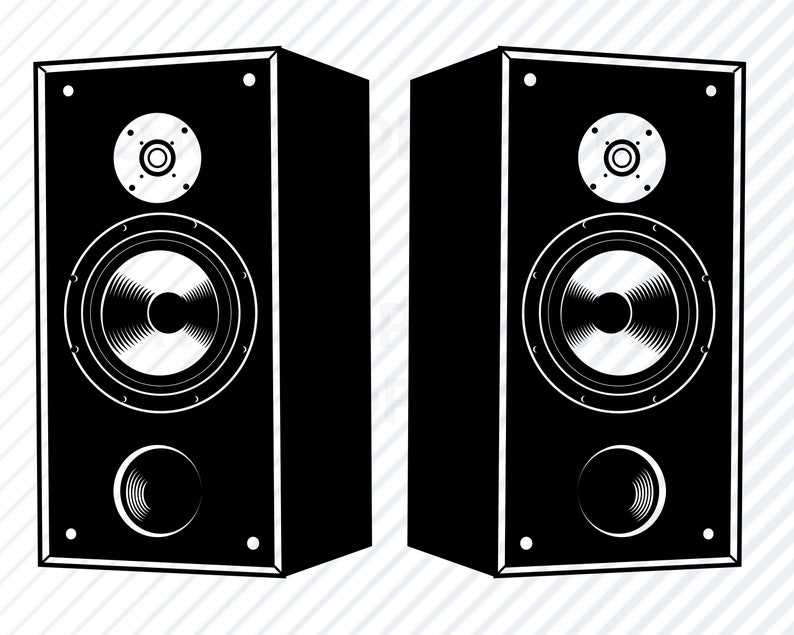 Download Speakers SVG Files For Cricut Silhouette Clipart DJ Tower ...