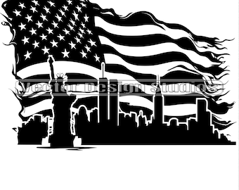 New York Trade Towers American Flag Svg & PNG Files, Patriotic Svg Clipart Vector Image, 9\11 shirt Design Twin Towers American flag Graphic New York Trade Towers American Flag Svg & PNG Files, Patriotic Svg Clipart Vector Image, 9\11 shirt Design Twin Towers American flag Graphic