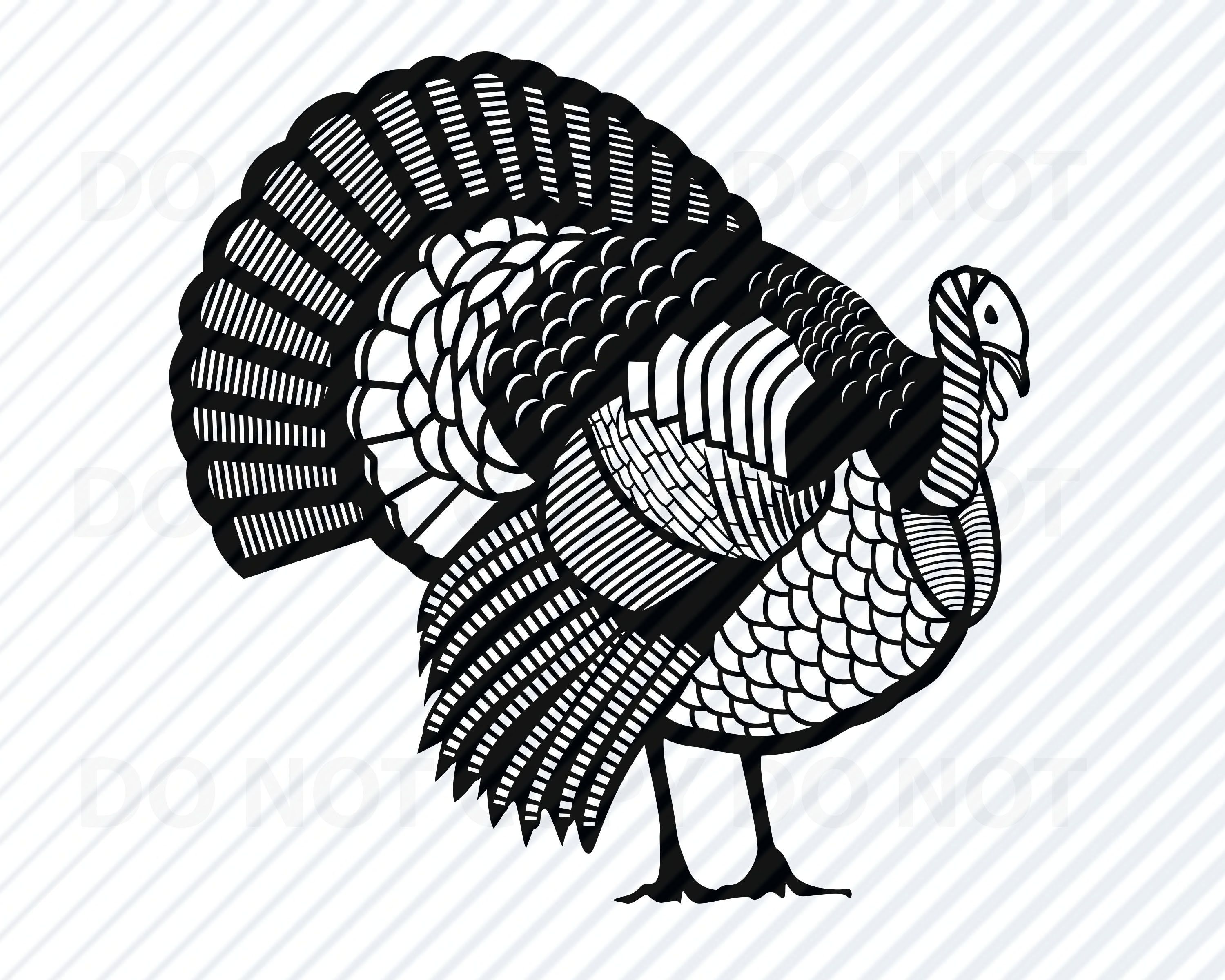 Turkey Svg Files Bird Vector Images Clipart Thanksgiving Svg Etsy