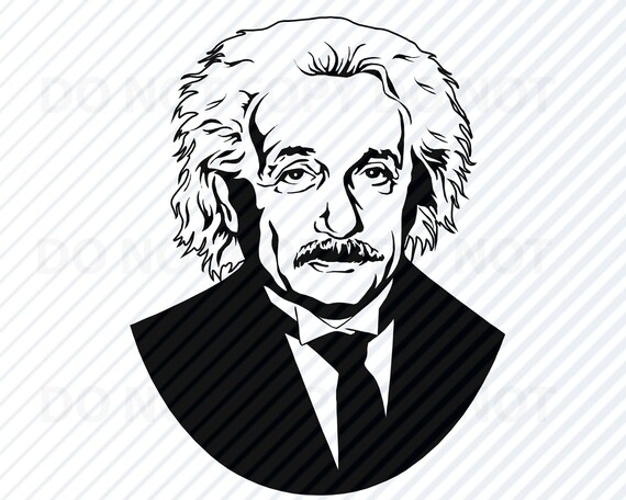 Albert Einstein Face SVG Files For Cricut Einstein Head | Etsy