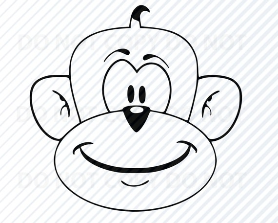 Download Baby Monkey Svg Cartoon Monkey Vector Images Baby Monkey Etsy