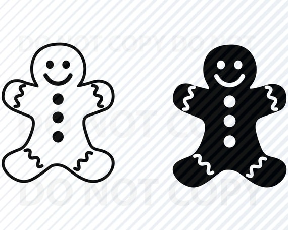Lebkuchen Mann Svg Lebkuchen Vektor Bilder Clipart Etsy