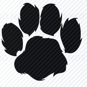 Chien patte impression SVG fichiers - Pawprint Vector Images Clipart - coupe fichiers SVG Image - chien Silhouettes - Eps, Png, Dxf - Clip Art
