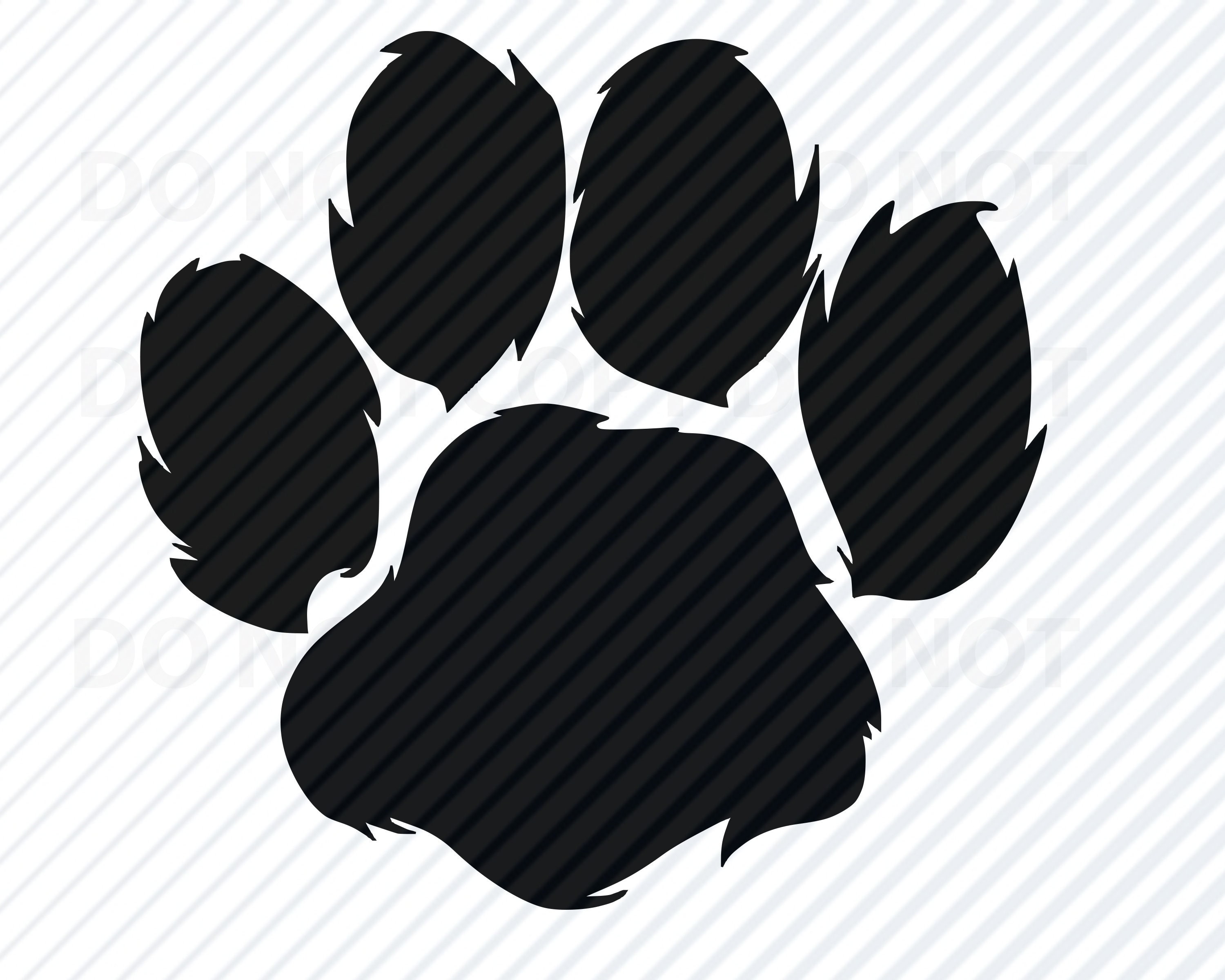 Pdf Instant Download Dog Paw Print Outline Svg Dog Paw Print Svg 