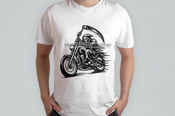 Indian Skull Headdress Biker Motorcycle Mens T-Shirt 100% Cotton
