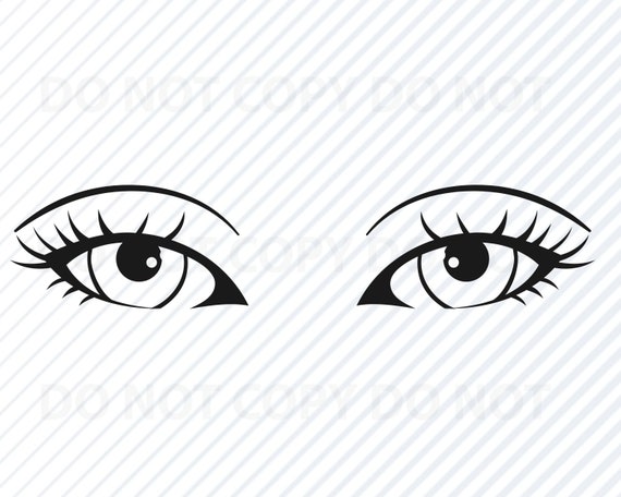 Download Womans Eyes With Eyebrow Svg File For Cricut Eyelash Etsy