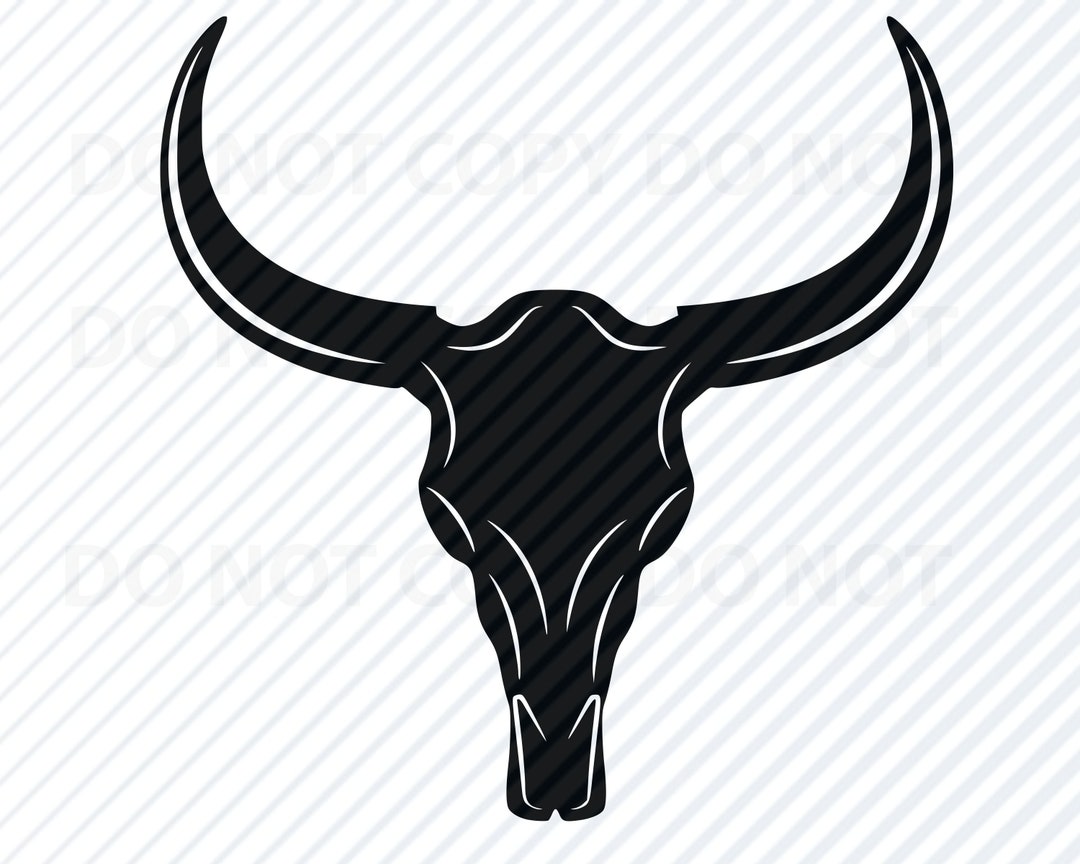 Bulls Skull SVG Files Clipart - Cow Skull Clip Art Silhouette Vector Images  - Tribal SVG Image Bull Head- Eps, Png ,dxf Boho Logo - Etsy, image size:1080x864