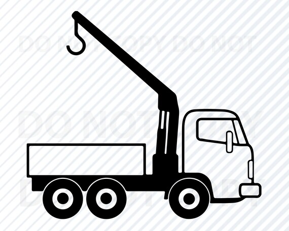 Download Crane Truck Svg Files Truck Vector Images Silhouette Etsy