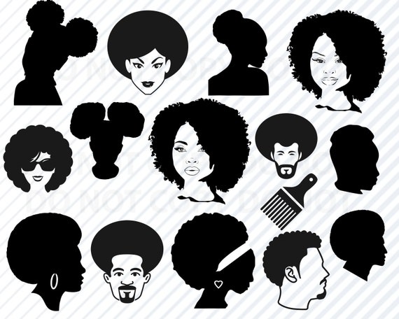 Download Afro Svg Bundle Woman Afro Silhouette Clip Art Man Afro Puff Etsy PSD Mockup Templates