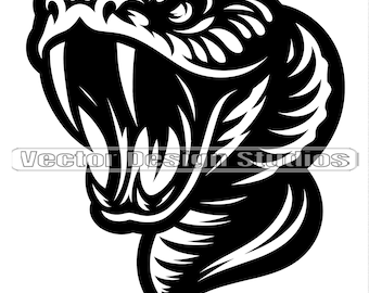 Viper Snake Head SVG, PNG, Snake Logo Clipart (Digital Download)