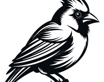 Cardinal Bird SVG File – Vector Clipart Image for Logo (Digital Download)