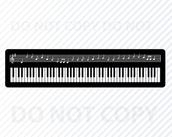Download Keyboard Svg Files For Cricut Silhouette Music Clipart Etsy