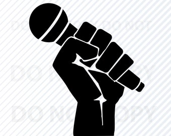Microphone SVG File- Mic Vector Images Clipart -  DXF cnc file -Eps, Microphone Png  Stencil Clip Art dj podcast singing mic svg