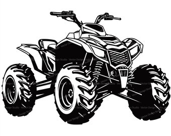 Atv Svg & PNG Files, 4 Wheeler Clipart, Offroad Vehicle Silhouette Vector Image, SVG Shirt Design Graphic, Transparent Background print File
