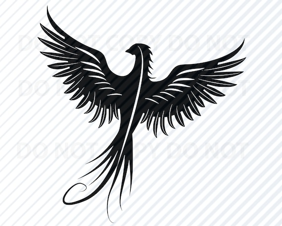 Blue Phoenix Logos Clipart Black And White Download - Phoenix