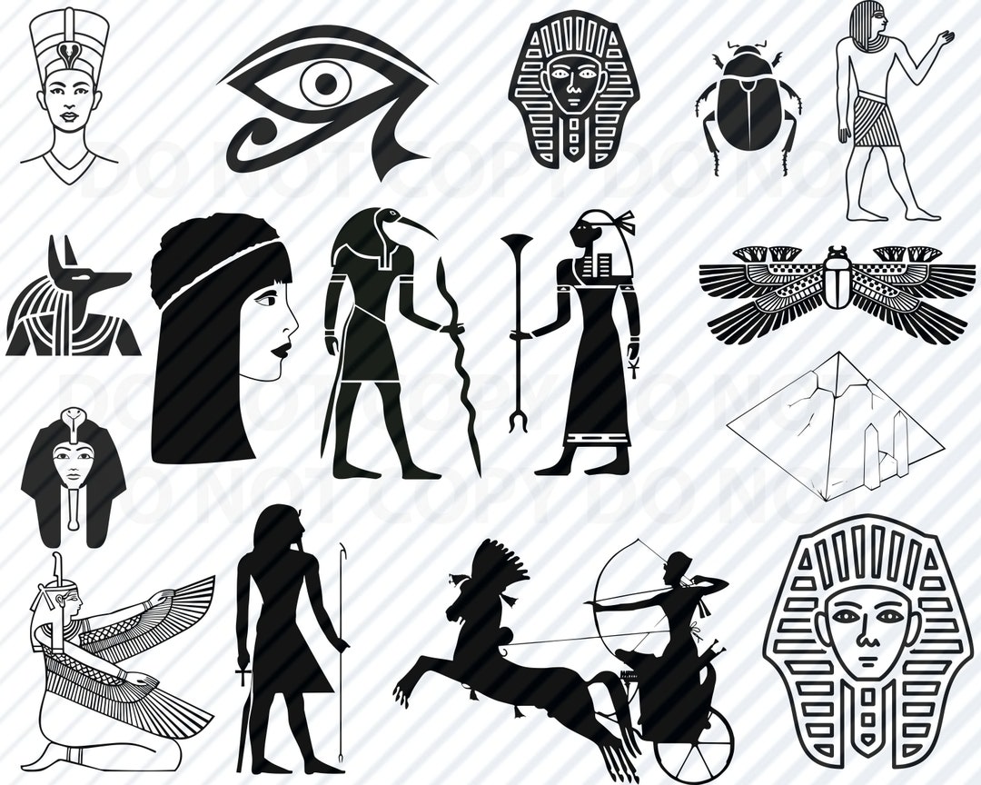 Egyptian Clipart SVG Bundle – King Tut, Eye of Horus (digital Files) - Etsy
