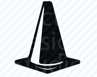 Traffic Cone SVG Files  - Cone Vector Images Silhouette - Traffic cone Clipart - Stencil - Eps, Dxf Clip Art construction cone png