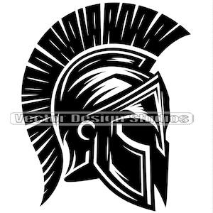 Spartan Helmet Svg & PNG Files, Spartan Warrior Clipart, Sparta Silhouette Vector Image, Greek warriors Clip art, Digital Download