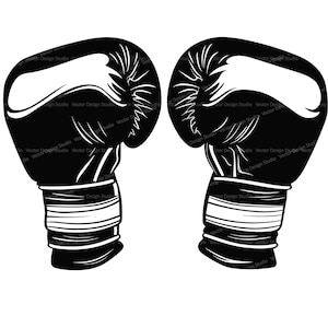Boxing Gloves Svg & PNG Files, Sports Illustration Clipart Silhouette Vector Image, Boxer SVG For T shirt Design Transparent Background