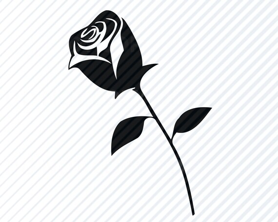 Download Black Rose Flower 3 Svg Files For Cricut Flower Vector Images Etsy