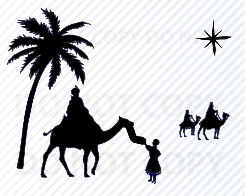 Download Christmas Nativity SVG Silhouette 3 Wise Men Vector Images ...