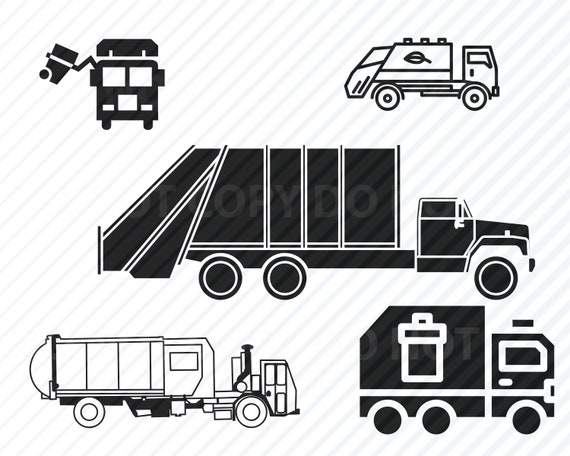 Download Garbage Truck Bundle SVG Files for Cricut Vector Images | Etsy