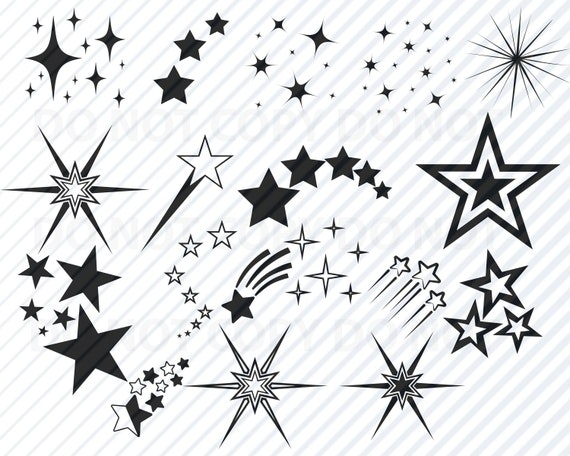 Download Stars Svg File Vector Images Silhouette Star Elements Svg Etsy