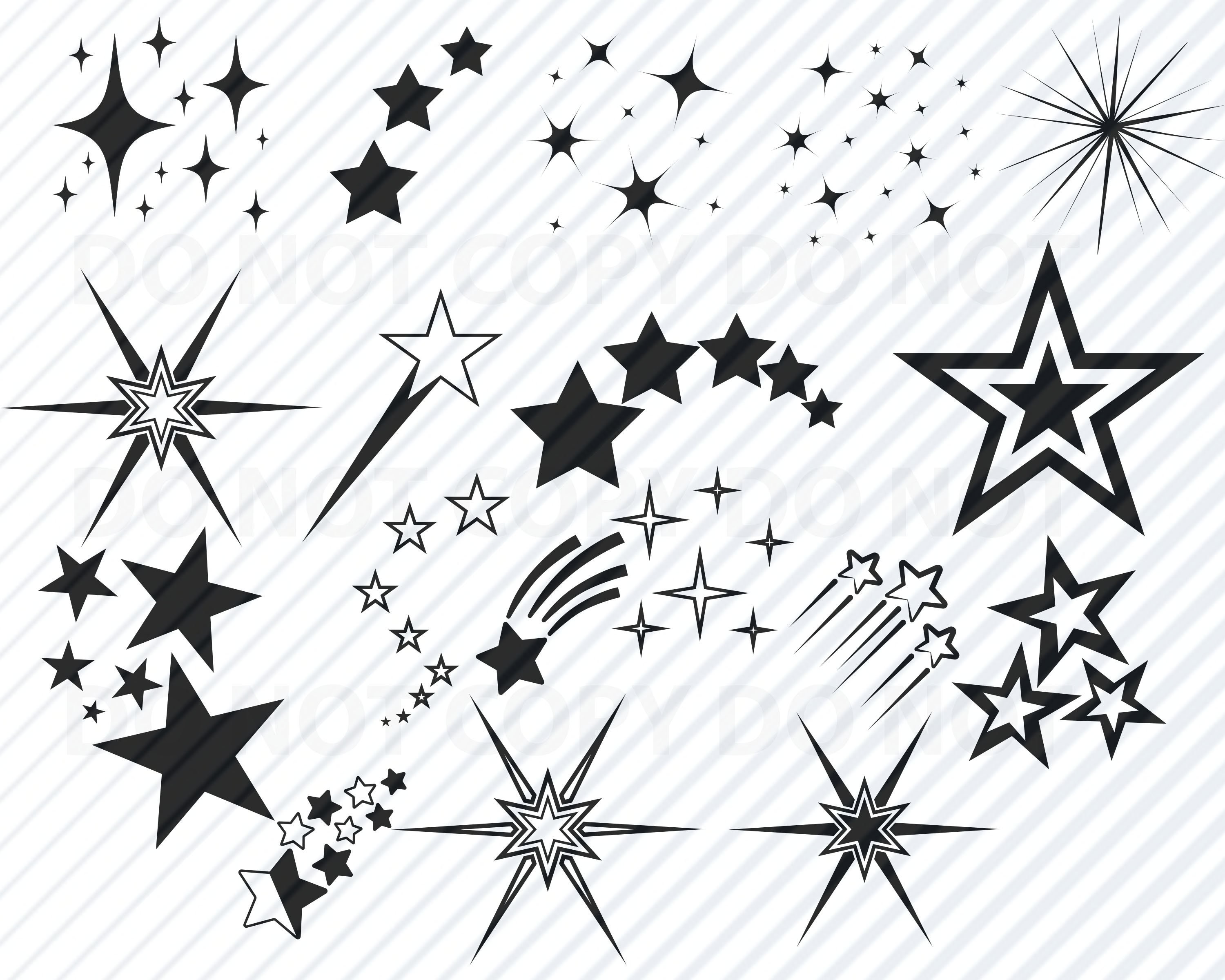 Stars SVG File Vector Images Silhouette - Star Elements svg Clipart - SVG.....