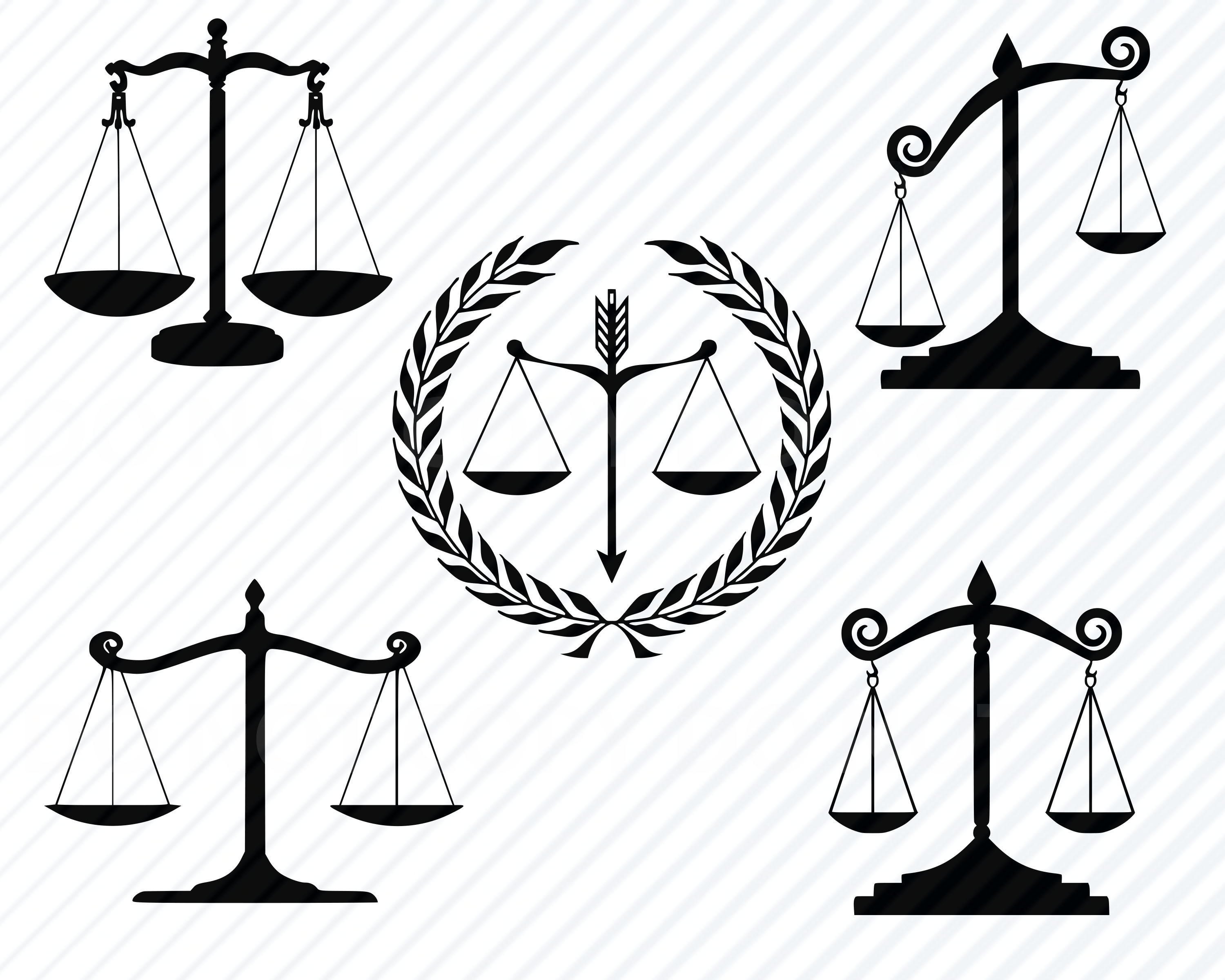 Libra Justice Scale. Files prepared for Cricut. SVG Clip Art. Digital file  available for instant download (eps, svg, pdf, dxf, png, jpeg)