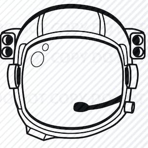 Astronauta Casco SVG File Immagini vettoriali - SVG Silhouette - Space Helmet Clipart - Space Image Astronauts Eps, Png ,Dxf Clip Ar