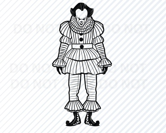 Clown Svg Files Vector Images Silhouette Kids Clown Clipart Etsy