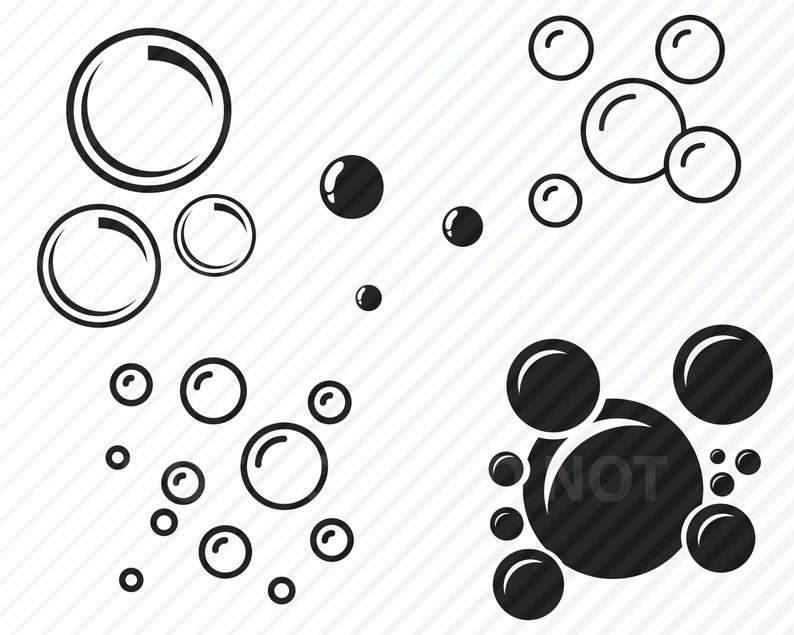 Download Bubbles SVG Bundle Bubble Vector Images Silhouette Clip ...