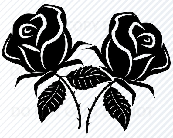 Download Roses SVG Files for cricut Flower Vector Images Clipart | Etsy