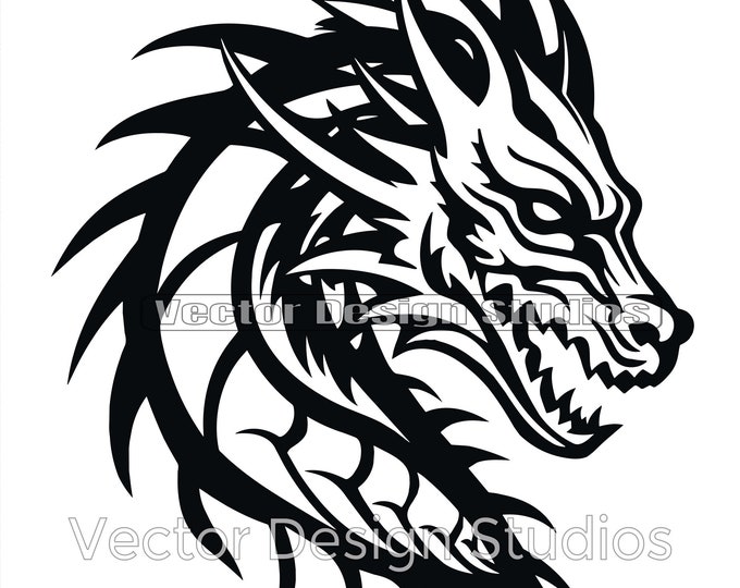Chinese Dragon Clipart Set | Black and White | Tattoo Designs | T Shirt ...