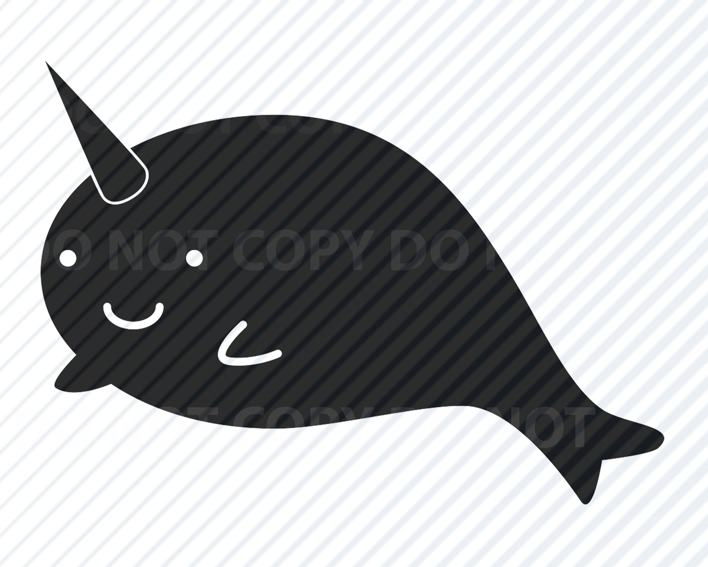 Download Narwhal Fish Svg Files Vector Images Clipart Narwhale Svg Etsy