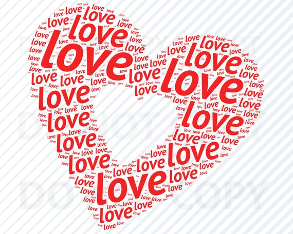 Love Heart Svg Files For Cricut Valentine Vector Images Clip Etsy