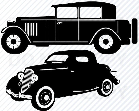 Vintage Cars Svg Files Mafia Cars Vector Images Vintage Etsy
