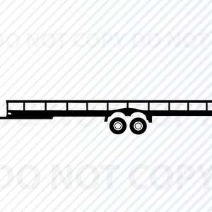 Truck Trailer SVG Files, Vector Images Silhouette Boat trailer Clipart  SVG file Stencil vinyl file Eps, Png ,Dxf pull trailer png