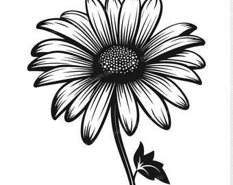 Daisy SVG File – April Birth Flower, Floral Vector (Digital Download)