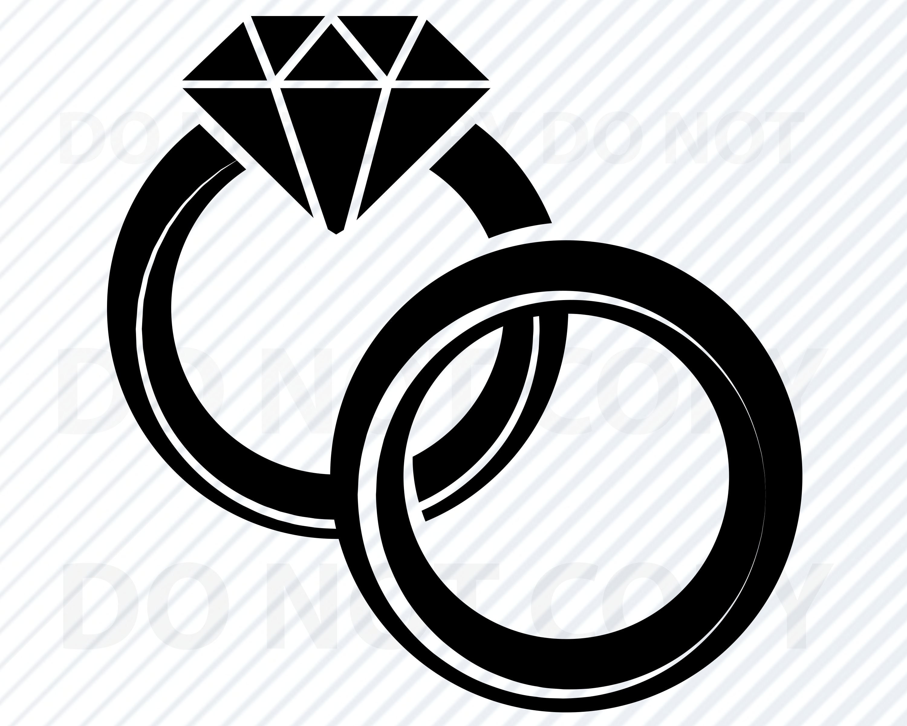 Download Wedding Ring SVG Files for Cricut Diamond RIng Vector Images | Etsy